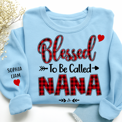 Personalized Nana Sweatshirt, Blessed to Be Called Nana Holiday Gift for Grandma