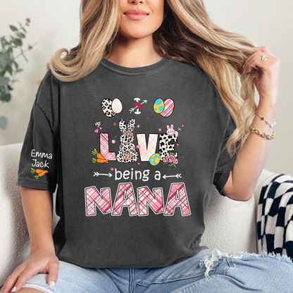 Easter Nana Shirt Love Being a Nana, Cute Bunny Spring Family Tee
