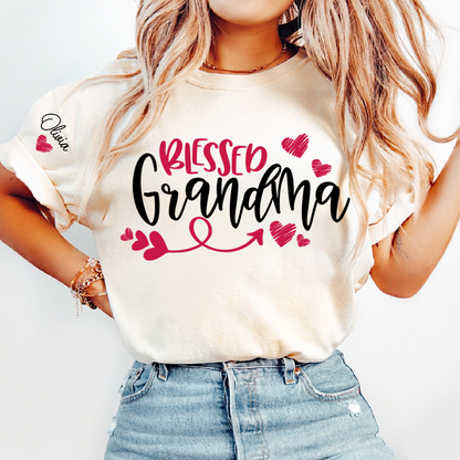 Blessed Grandma T-Shirt 2025, For Give Grandma And Kids
