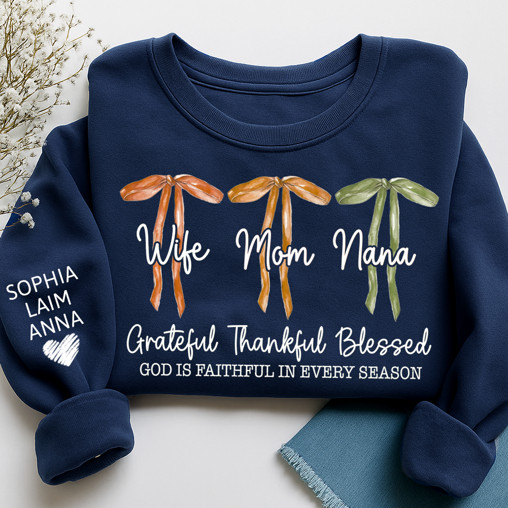Personalized Faith Based Autumn Custom Nicknames of Mom Wife Nana for Mimi and Kids
