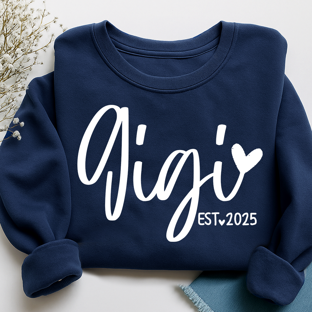Personalized Gigi Sweatshirt, Custom Gifts for Grandma And Child