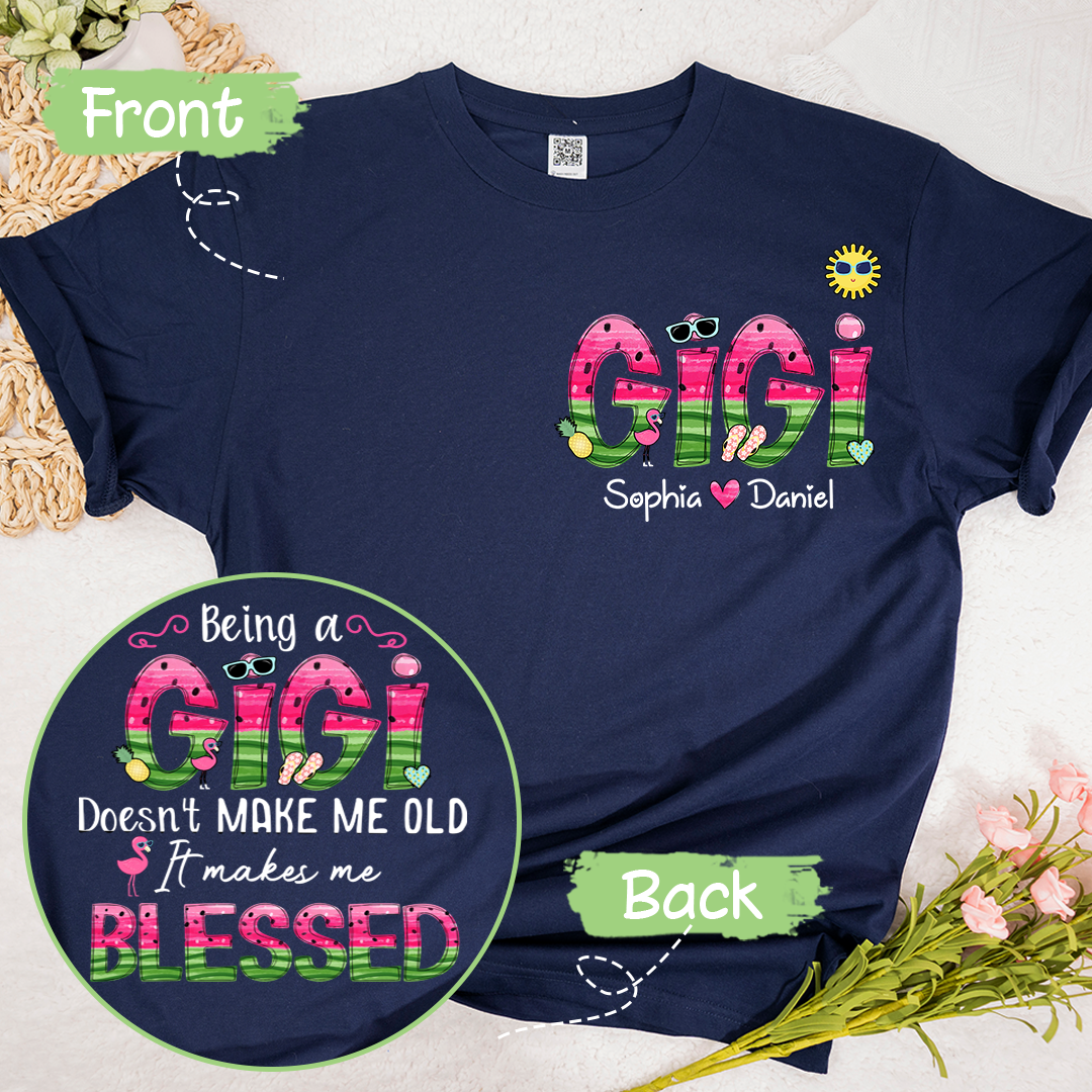 Custom Being A Grandma Doesn't Make Me Old Watermelon T-Shirt