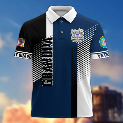 Premium US Veterans Polo Shirt, Gifts On Father's Day 3D Polo Shirt