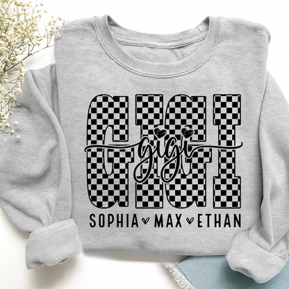 Gigi Style Checkered Bible Set, Customized Gift for Grandma and Grandchild