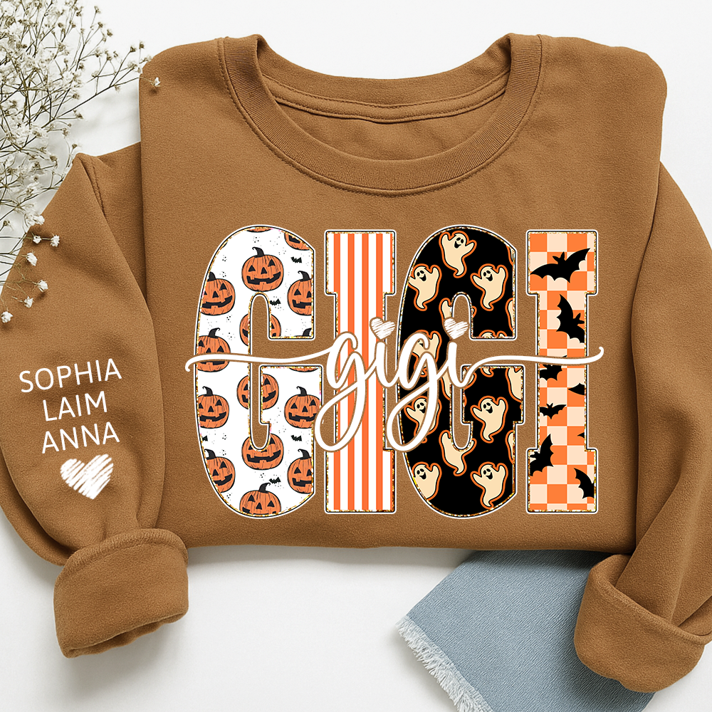 Custom Halloween Gift For Gigi And Her Grandchildren