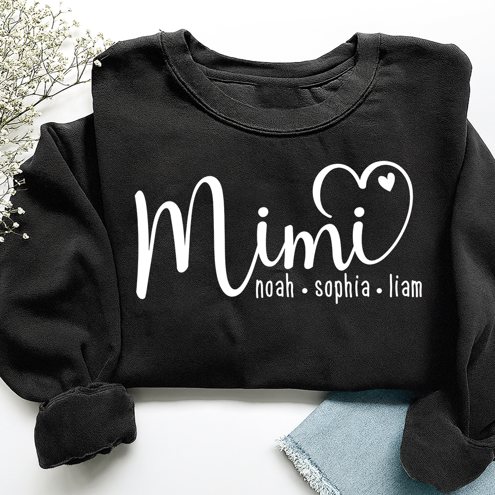 Personalized Mimi Sweatshirt, Custom Name Est. 2025 Grandma Holiday Gift
