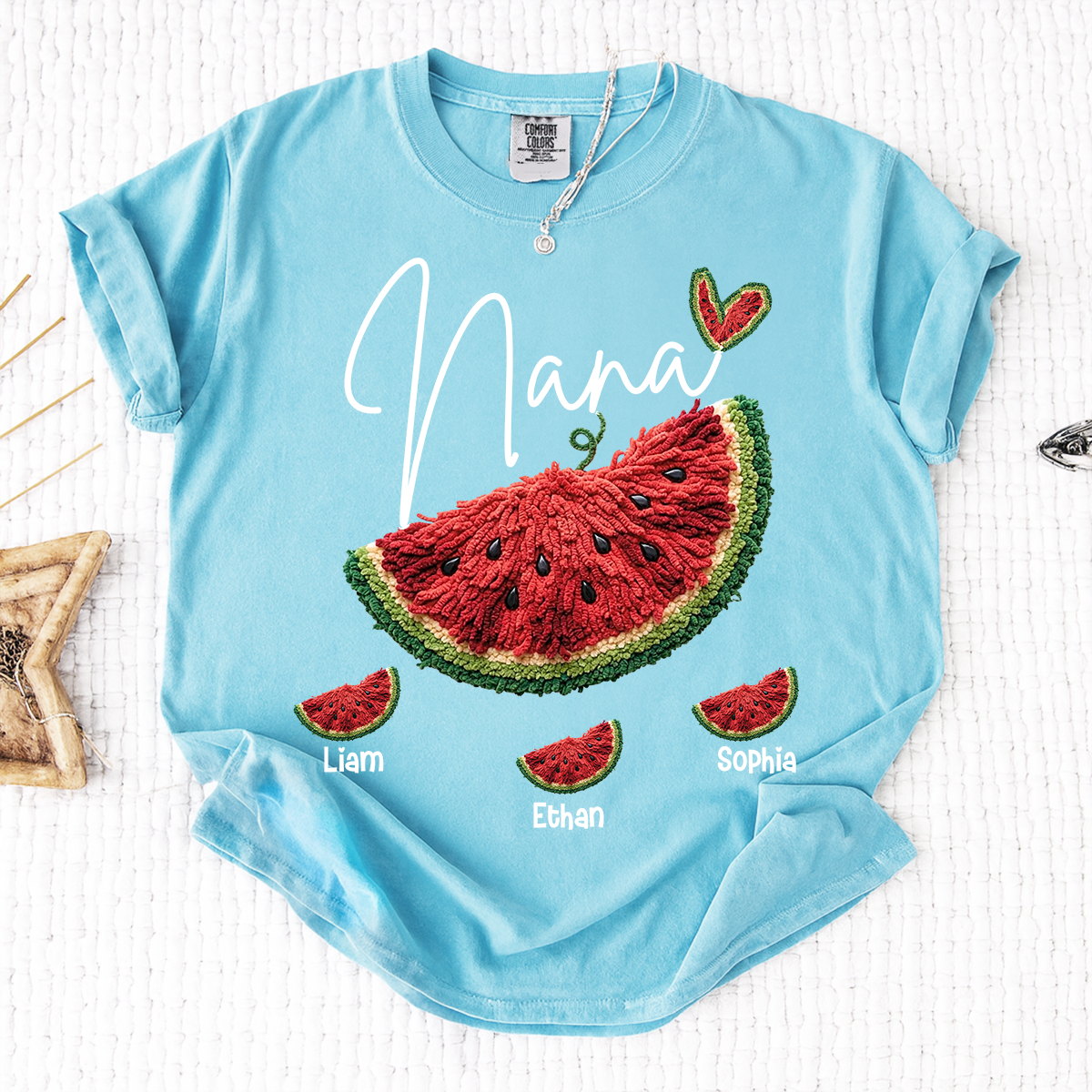 Comfort Colors® Custom Nana Watermelon Shirt, Cute 4th of July Summer Grandma Gift