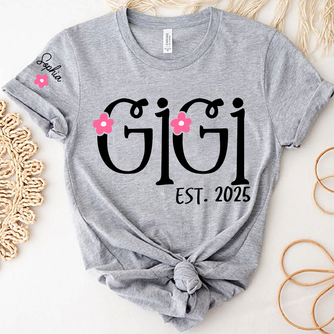 Personalized Gigi Flowers, Custom Nicknames for Grandma and Kids
