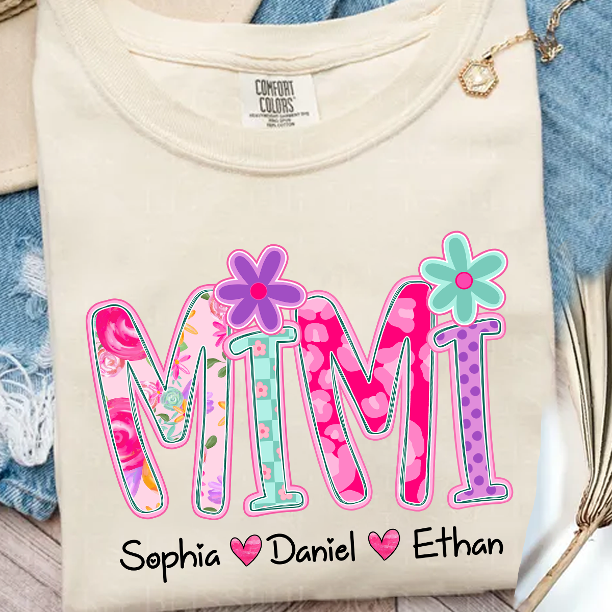 Comfort Colors® Personalized Mimi Flower Art 2026 Shirt