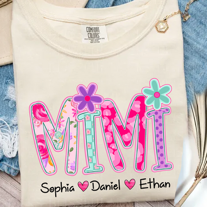 Comfort Colors® Personalized Mimi Flower Art 2026 Shirt