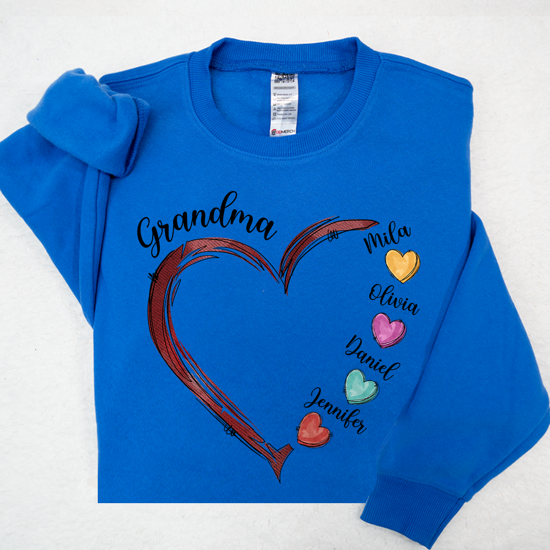 Valentine's Love Heart For Grandma And Kids LTP01
