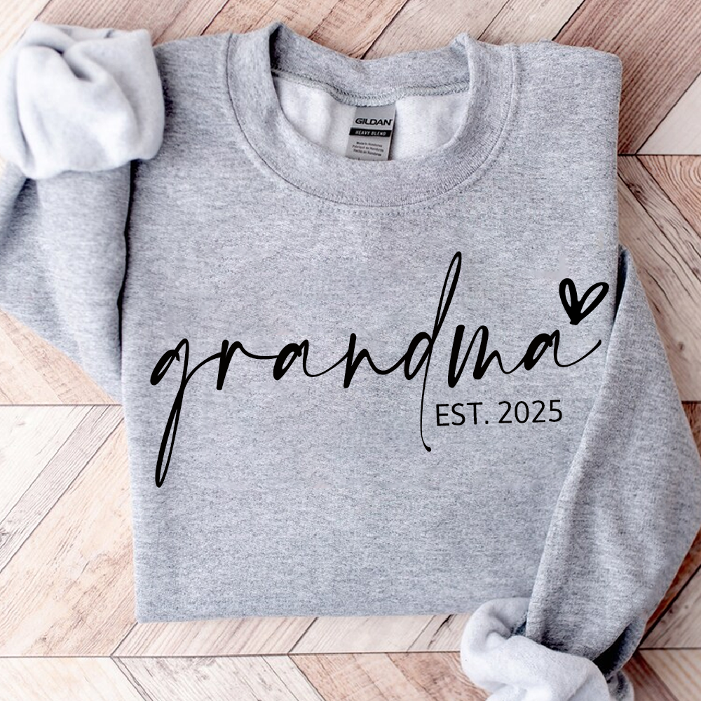 Personalized Grandma Little Heart Sweatshirt, Gift for Grandma and Family