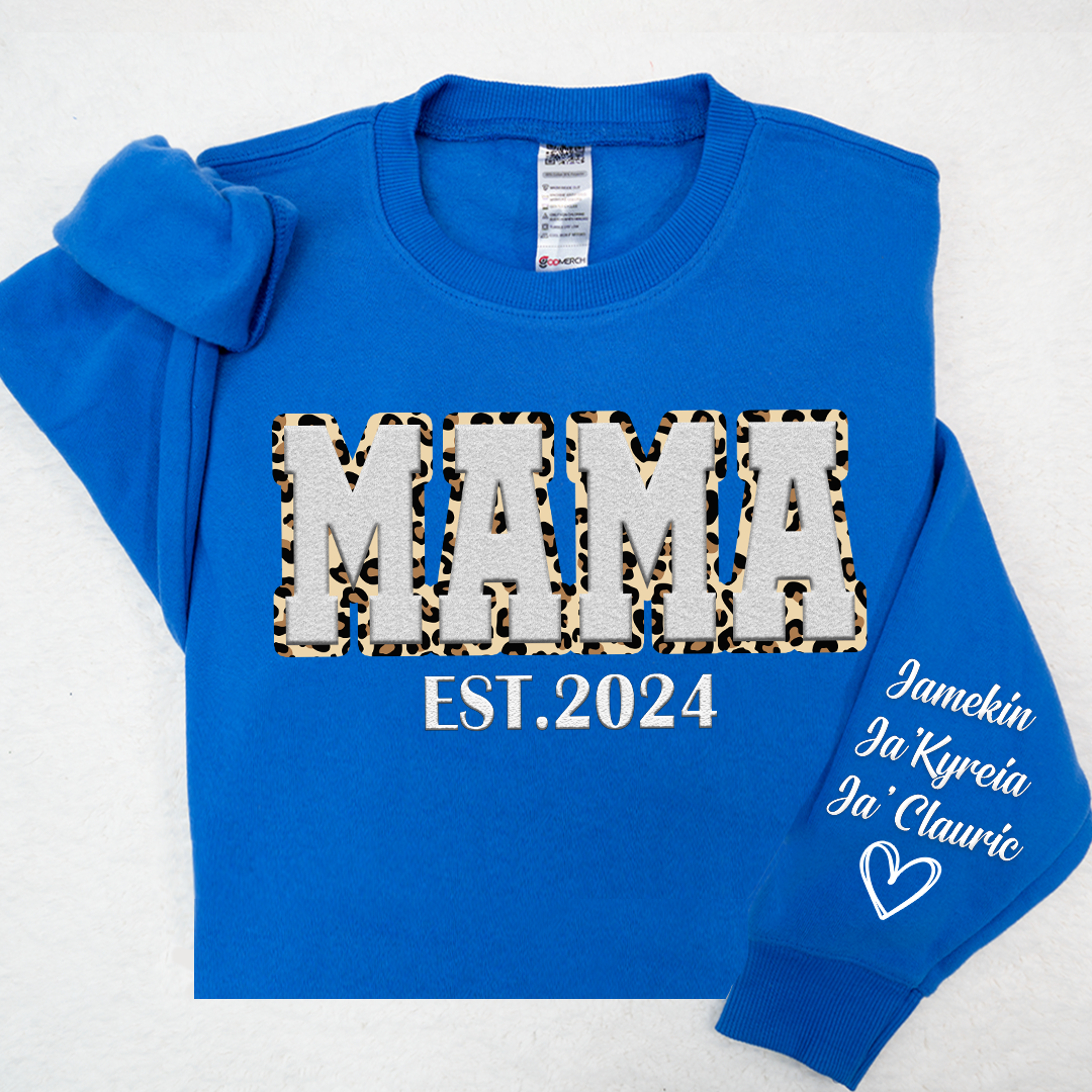 Custom Mama And Kids Puff Print Design LTP01