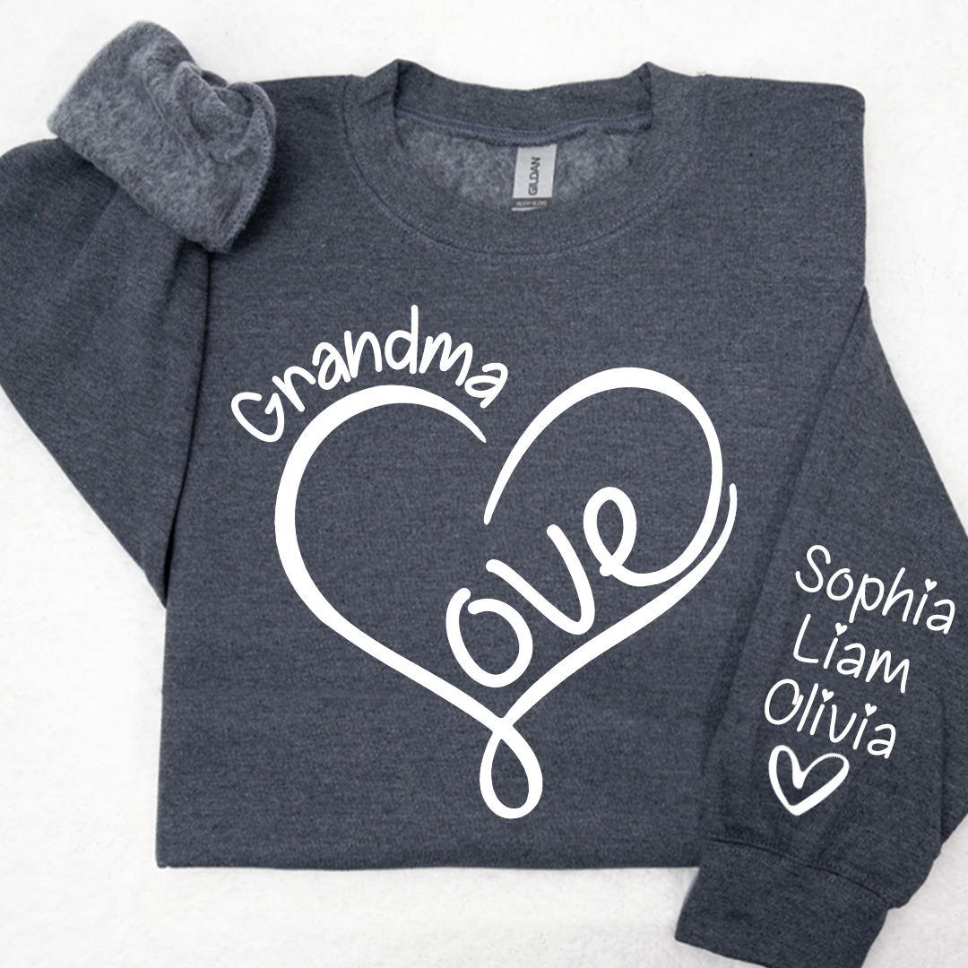 Valentine Love Heart Grandma And Kids LTP01