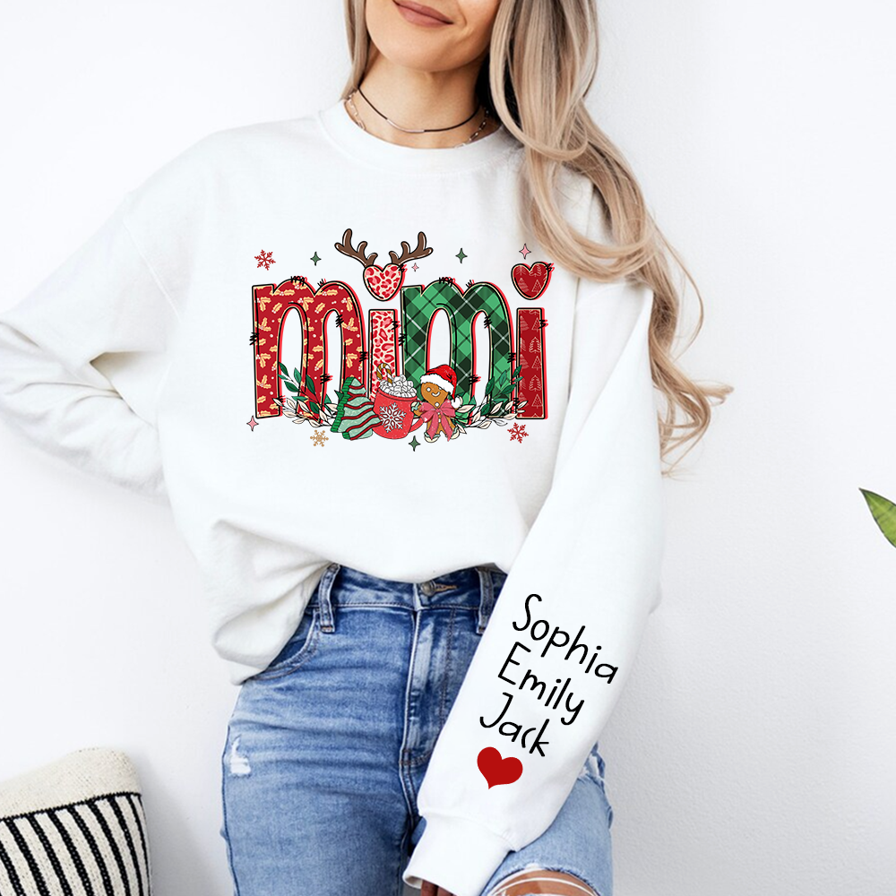 Merry Christmas Grandma Personalized, Custom Nicknames For Mimi And Kids