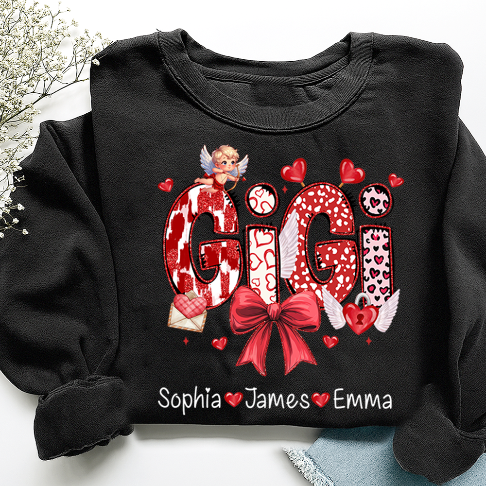 Personalized Meaningful Valentine Gift Sweatshirts, for Gigi and Kids