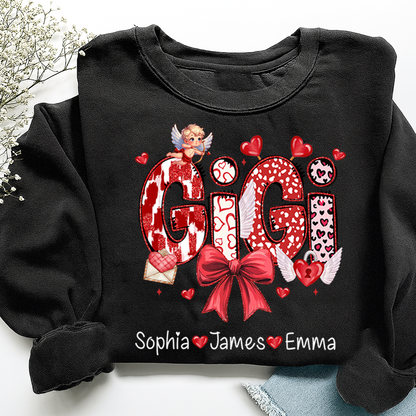 Personalized Meaningful Valentine Gift Sweatshirts, for Gigi and Kids