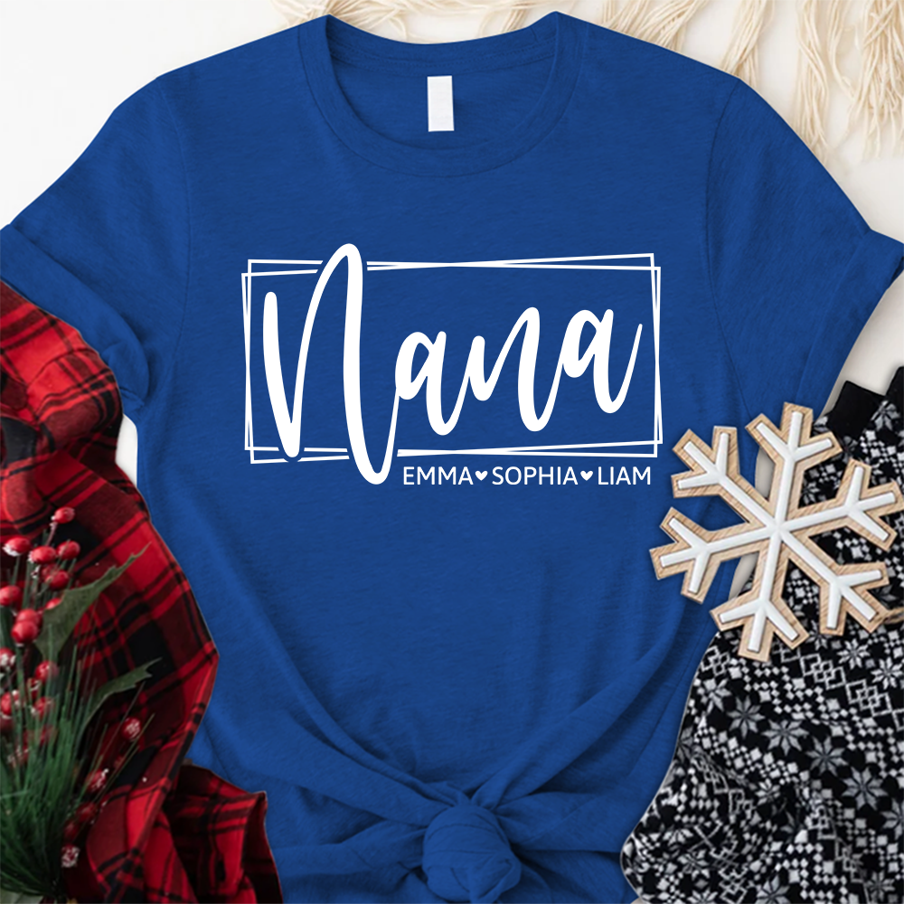 Custom Nana And Grandkids T-Shirt
