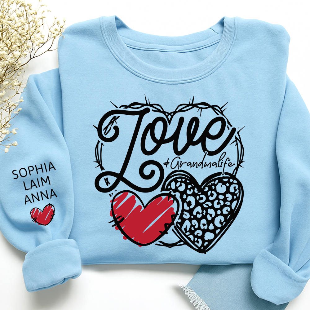 Love Grandmalife Sweatshirt, Cozy Family Love Crewneck for Grandma