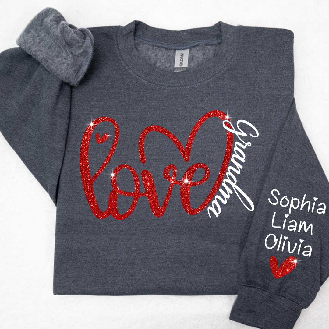 Valentine's Day Heart Love Grandma And Kids LTP01