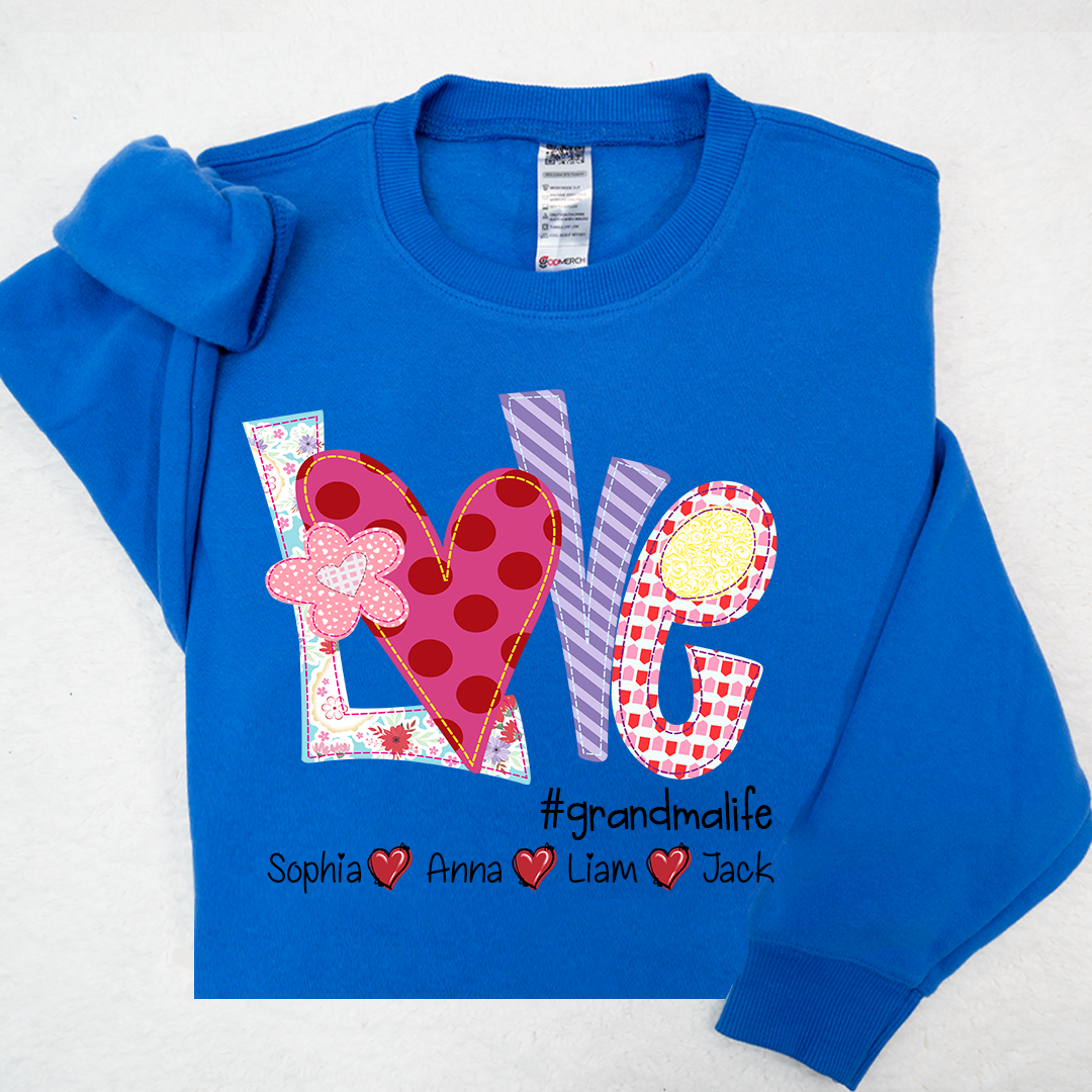 Valentine's Day Love Custom Grandma Life And Kids LTP01