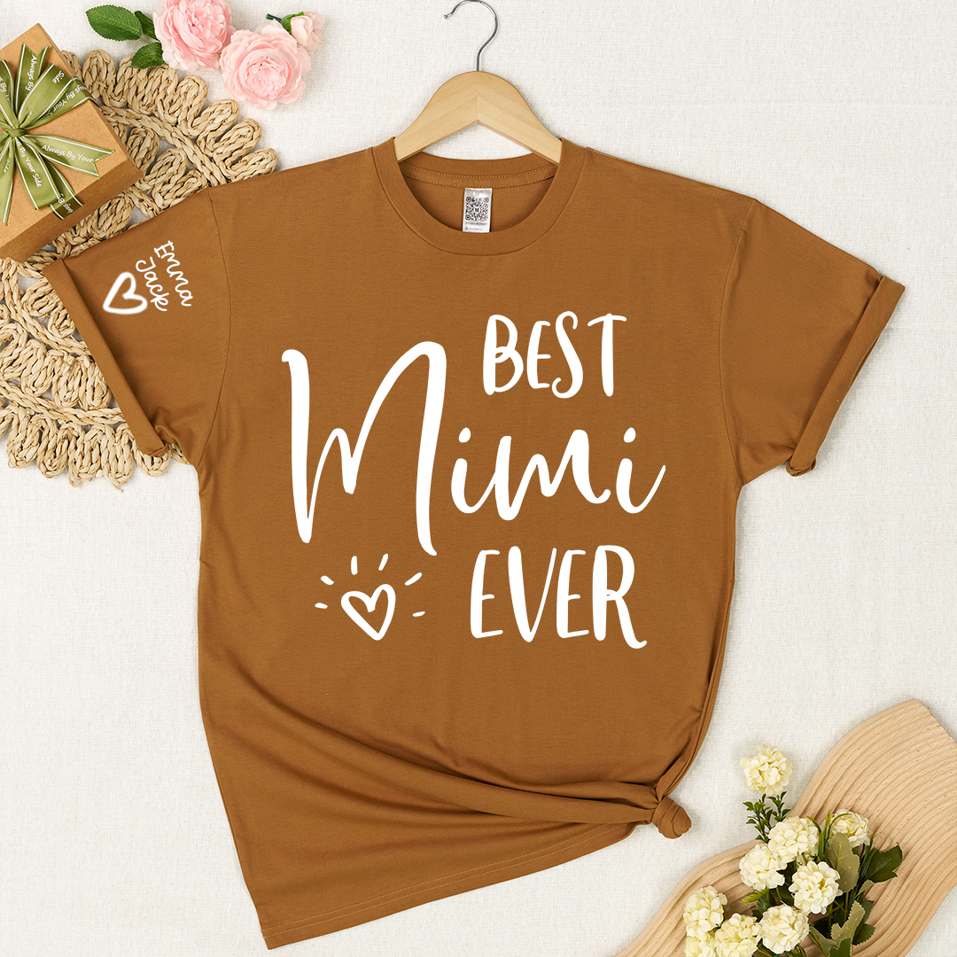 Best Mimi Ever T-shirt, Cute and Simple Design for Grandmothers with Personalized Touch