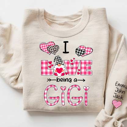 Valentine I Love Being a Gigi, For Gift Grandma And Kids