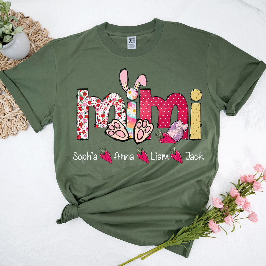 Rainbow Easter Egg Bunny Mimi And Kids Carrot LTP01
