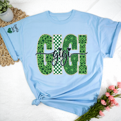 Patrick's Day Gigi Leopard Clover, St. Patrick's Day Gift For Grandma And Grandchildren