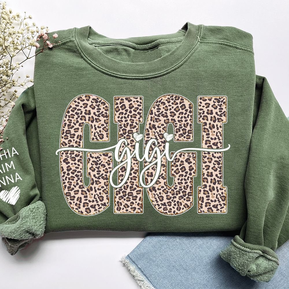 Leopard Style Design, Custom Mimi Gifts for Grandma and Grandchild's
