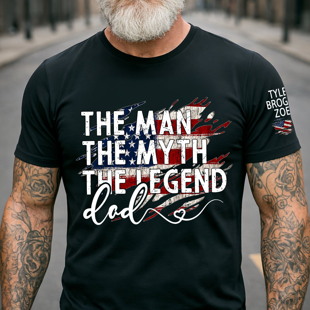 Legend Husband Dad Custom shirt, Personalized Grandpa American T-Shirt, Gifts for Dad