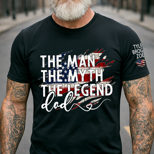 Legend Husband Dad Custom shirt, Personalized Grandpa American T-Shirt, Gifts for Dad
