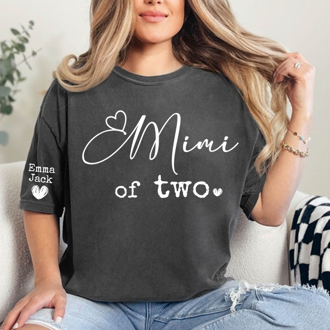 Custom Mimi Shirt, Of Two Mimi Tee For Gift Grandma And Kids