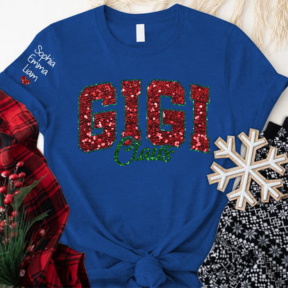 Custom Gigi Claus Christmas And Kids T-Shirt
