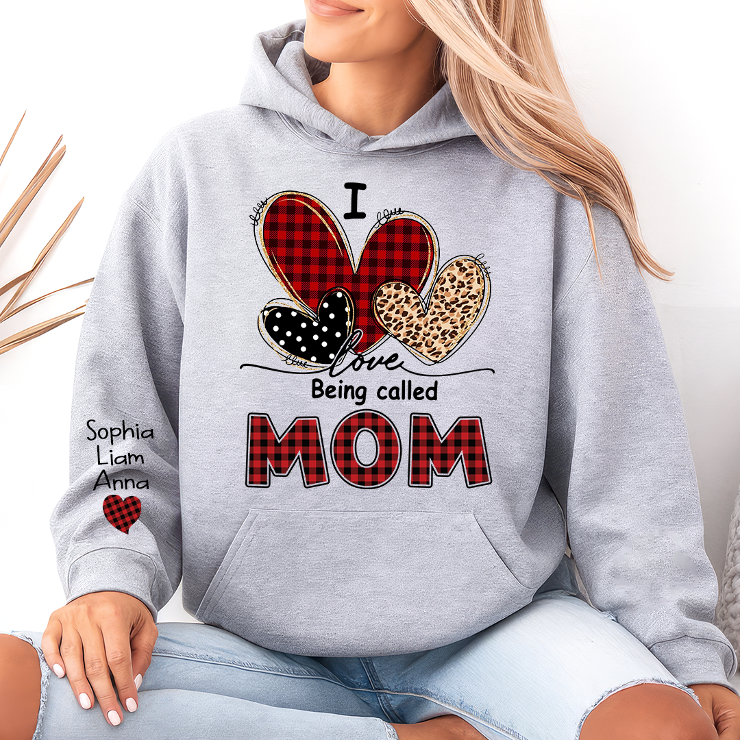 I Love Being Called Mimi Hoodie, Personalized Grandma Shirt with Kids Names