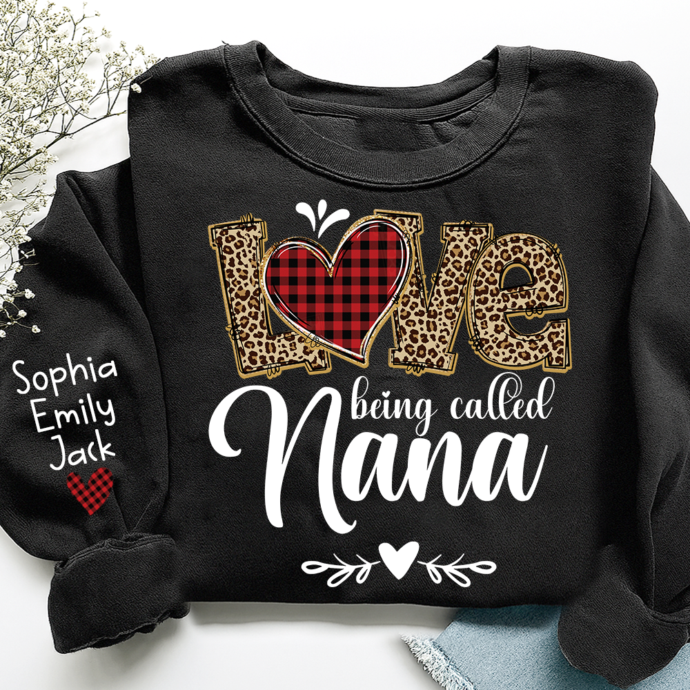 Personalized Love Being Called Mimi Sweatshirt, Gifts for Grandma, Custom Grandma and Grandchild Names