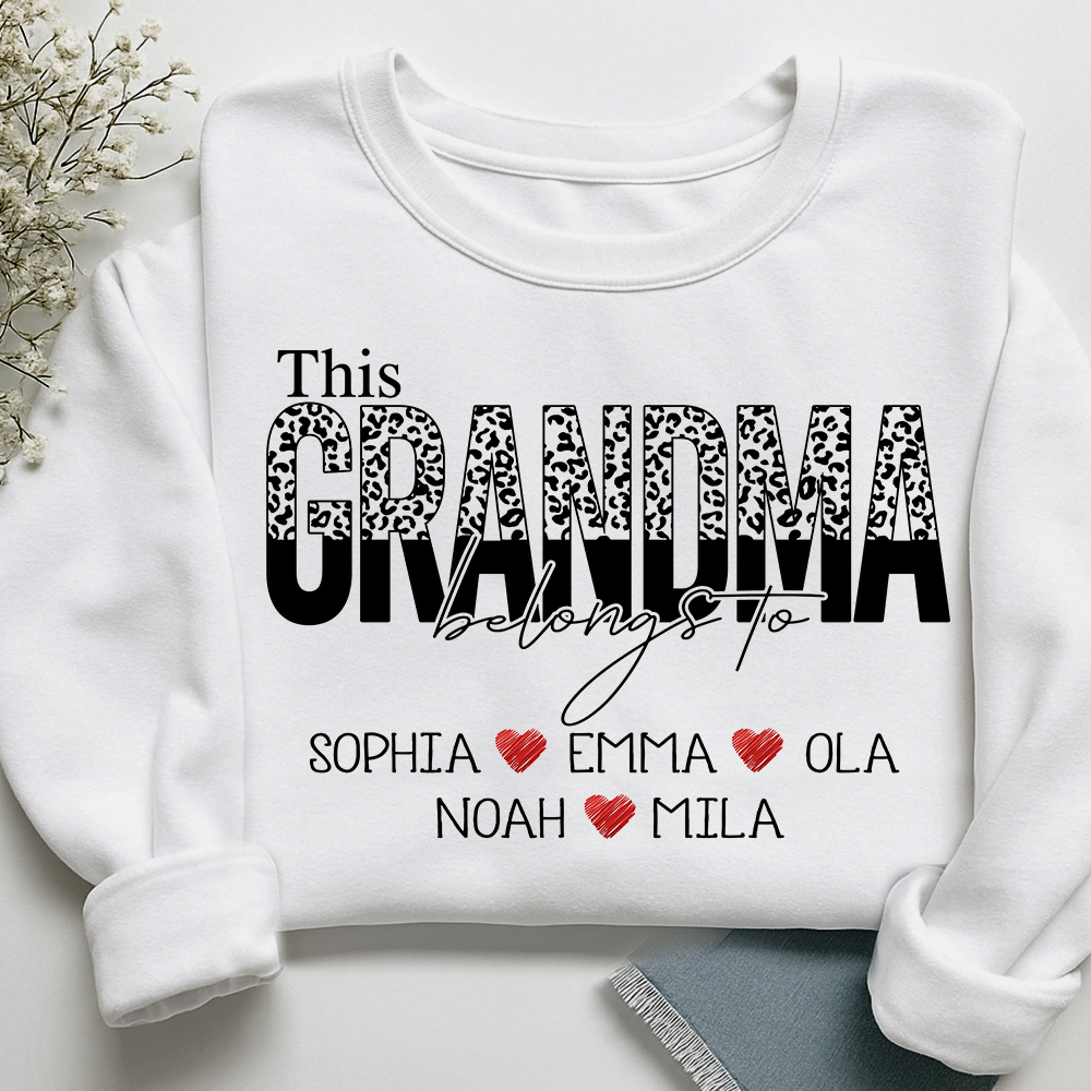 Personalized This Grandma Belong To Sweatshirt, Gifts for Grandma, Custom Grandma And Grandchild Name