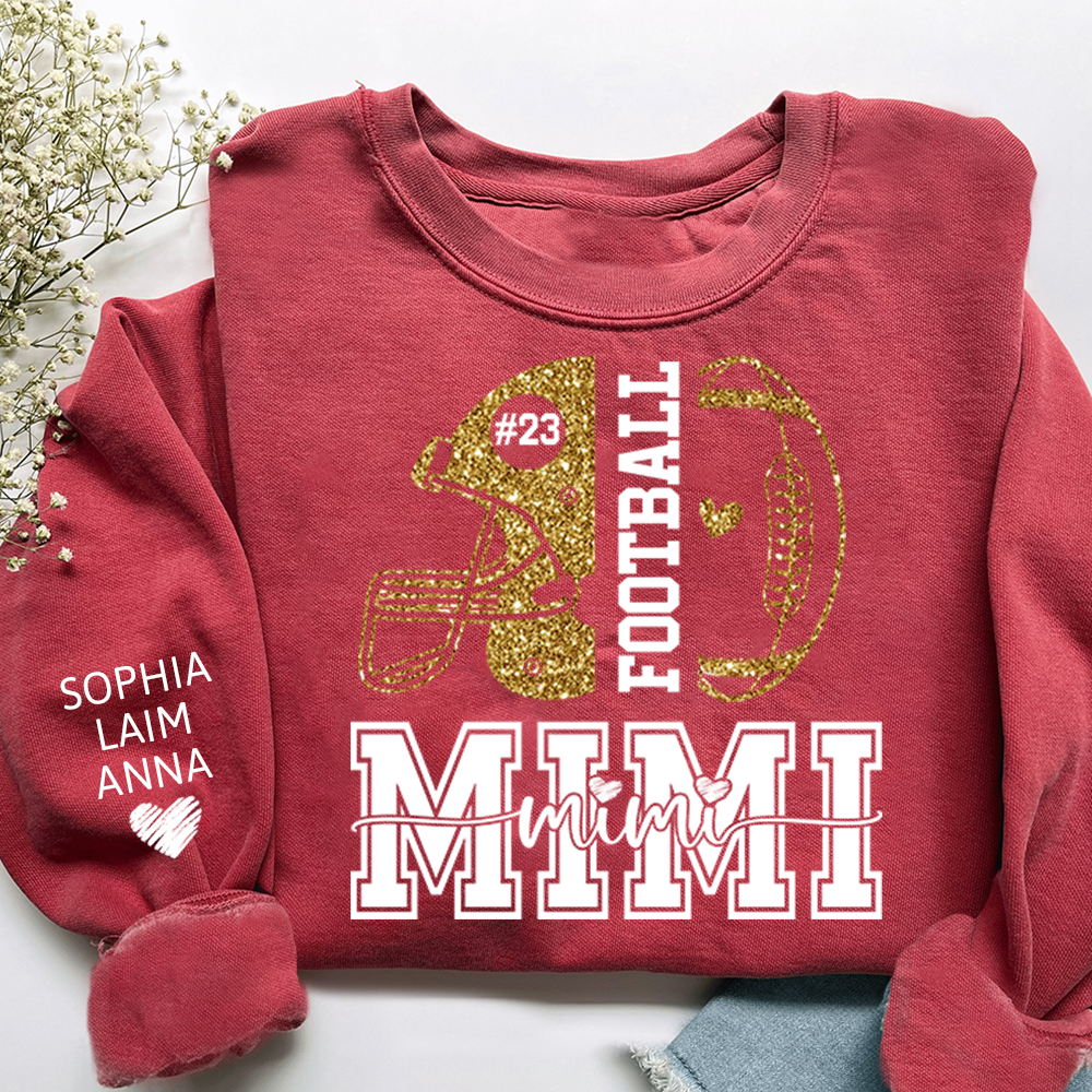 Personalized Football Grandma Sweater, Custom Gift for Grandma and Kids