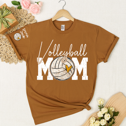 Personalized Volleyball Mom Shirt, Custom Grandkids Names and Volleyball Heart T Shirt