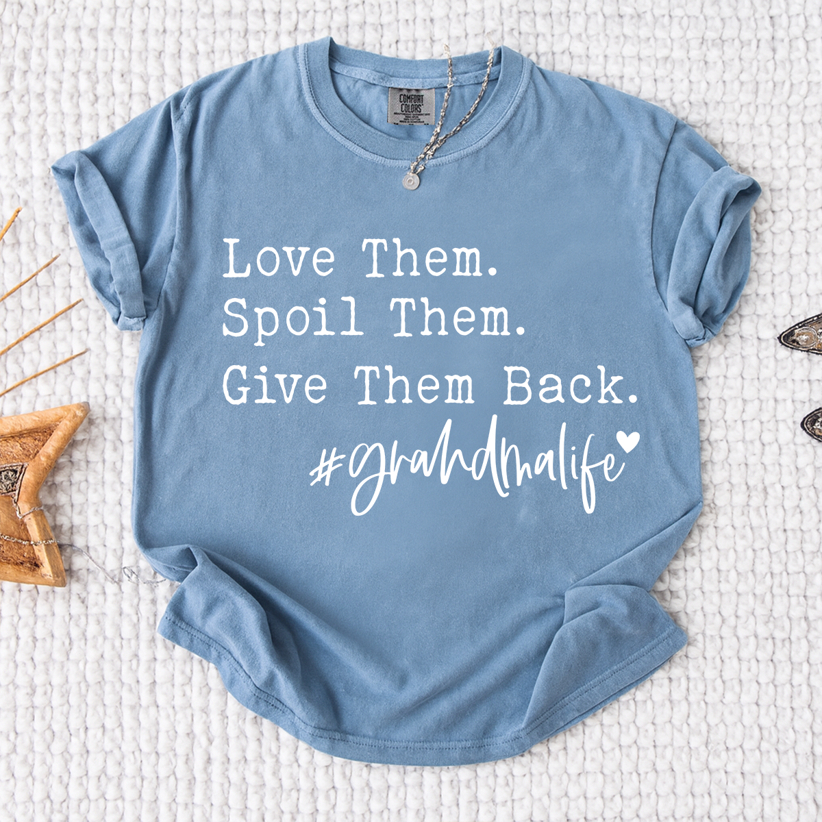 Comfort Colors® Funny Grandma Life Shirt, Love Them Spoil Them Give Them Back Tee, Gift for Grandma Nana Mimi