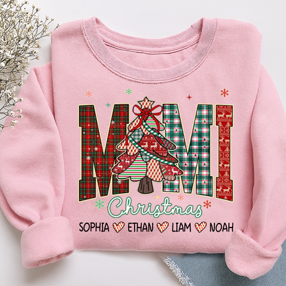 Personalized Mimi Christmas Sweatshirt, Customized Gifts for Grandma and Grandchild