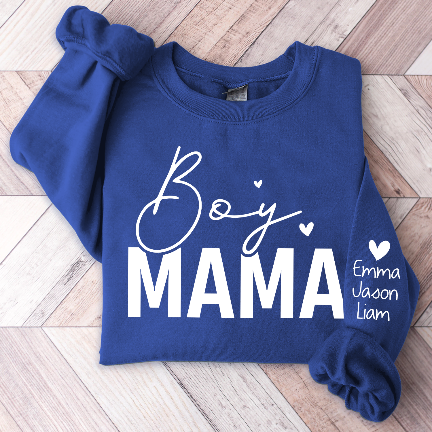 Personalized Boy Mama With Kids, Gift For Mom TH Sweatshirt, Mother's Day Shirt For Mom Mama Mommy
