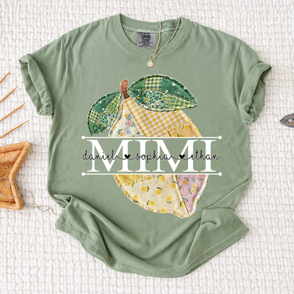 Comfort Colors® Mimi Lemon Shirt, Personalized Cute Summer Grandma Tee For Gift Grandma And Kids