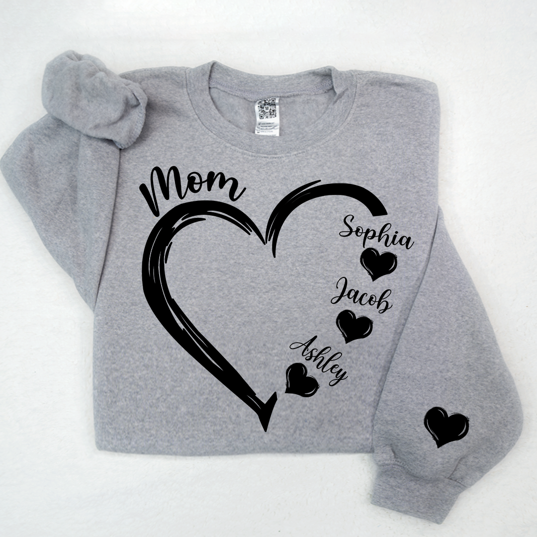 Heart Merry Christmas, Custom Mom Claus And Kids LTP01