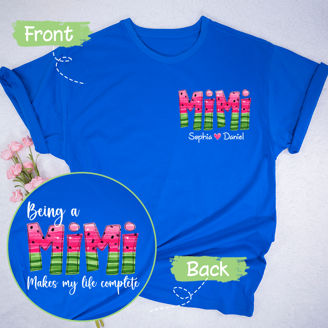 Being A Mimi Makes My Life Complete Summer Watermelon With Kids TH T-Shirt