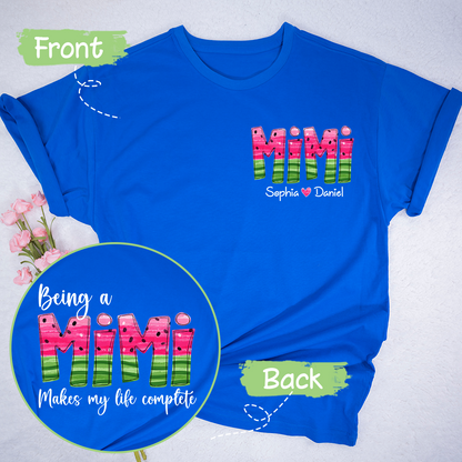 Being A Mimi Makes My Life Complete Summer Watermelon With Kids TH T-Shirt