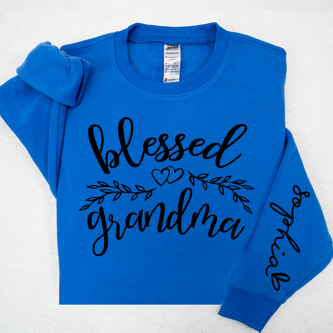 Custom Blessed Grandma Heart And Kids LTP01