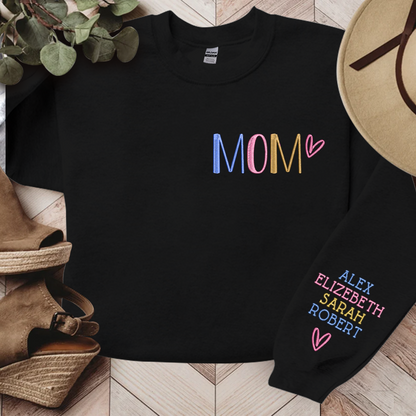 Custom Embroidered Sweatshirt, Christmas Gift for Grandma Mom Godmother Aunt Sister