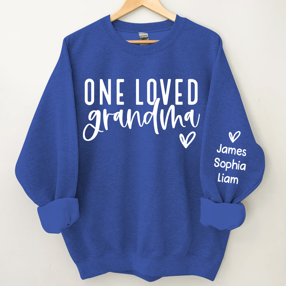 One Loved Grandma Sweatshirt, Grandma And Kids, Grandma Gift TH