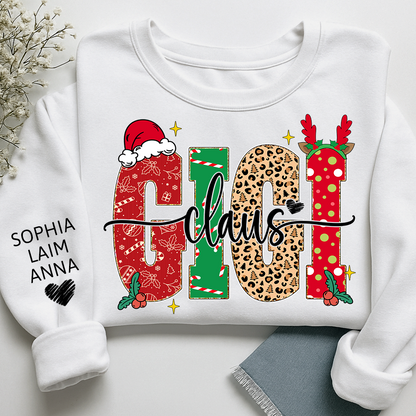 Merry Christmas Style Design, Custom Gift For Gigi Claus And Her Grandchildren